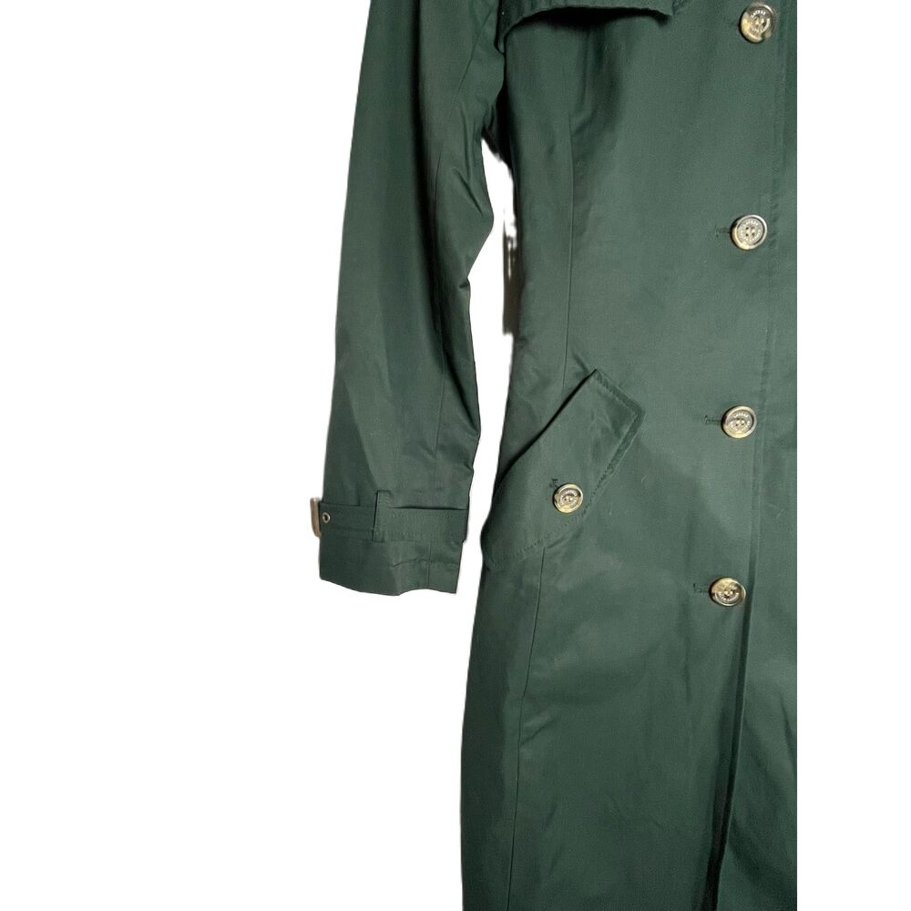 Ralph Lauren Women's Maxi Trench Long Sleeve Button Up Kelly Green Coat NWT Sm. - Picture 3 of 10